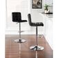Parkerville Furniture Line Quilted Back Adjustable Swivel Bar Stool in Chrome and Black, , large