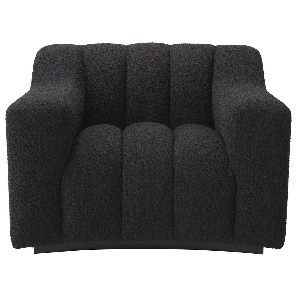 Eichholtz Kelly Accent Chair A115206 in Boucle Black, , large
