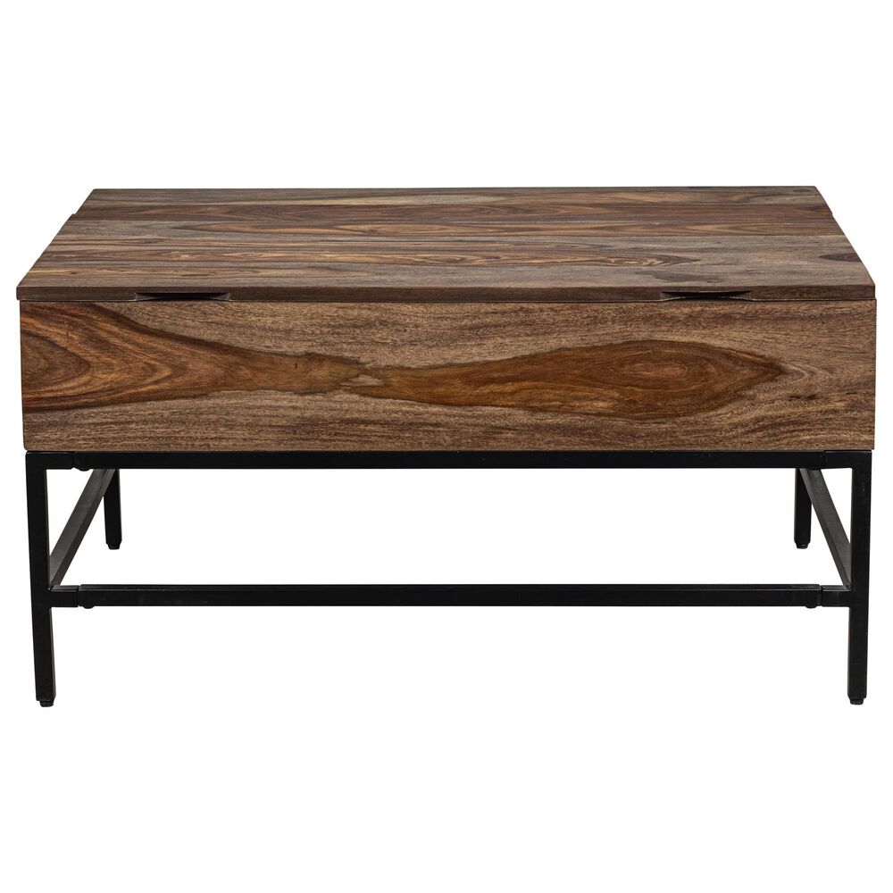 Linden Boulevard Springdale Lift Top Cocktail Table in Brown, , large