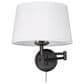 Golden Lighting Eleanor 1-Light Articulating Wall Sconce in Matte Black, , large