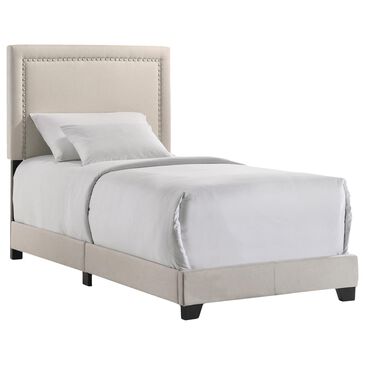 Hawthorne Furniture Zion Upholstered Twin Panel Bed in Fog, , large