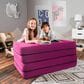 Jaxx Zipline Big Kids Modular Sofa & Ottoman in Fuchsia, , large