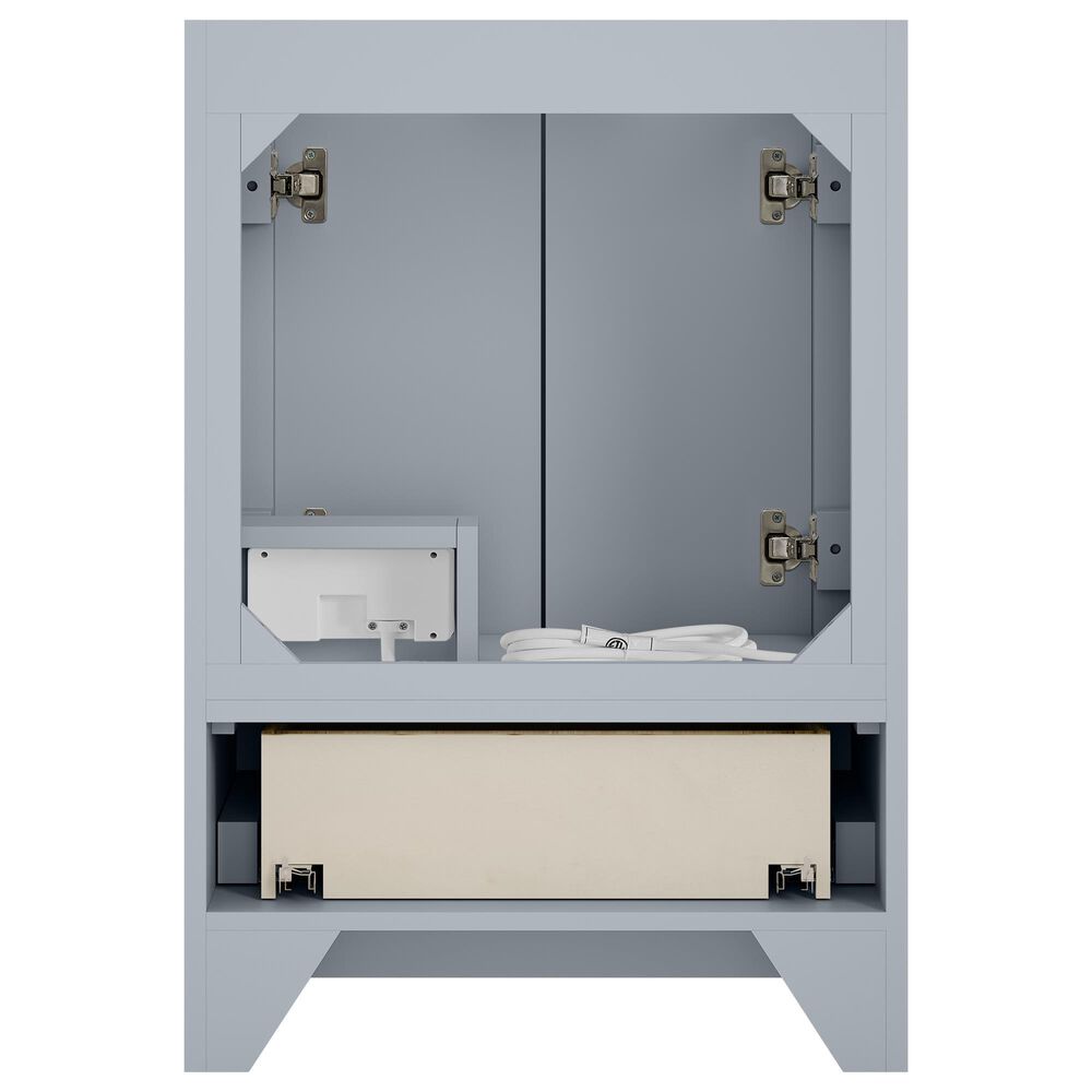 37B Lucerne 24" Single Bathroom Vanity Cabinet in Soft Blue with Marble Top and Backsplash, , large