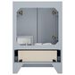 37B Lucerne 24" Single Bathroom Vanity Cabinet in Soft Blue with Marble Top and Backsplash, , large