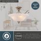 Vaxcel Monrovia 3-Light Semi Flush Mount in Brushed Nickel, , large