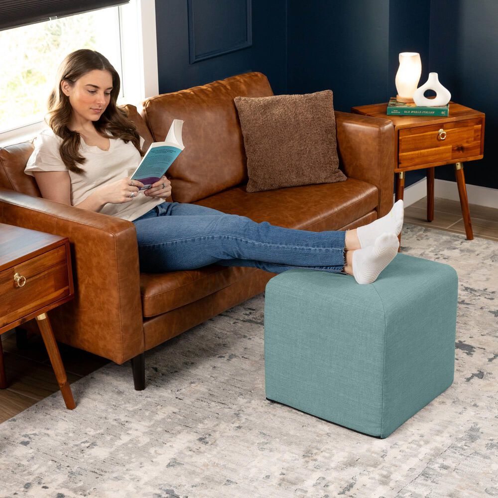 Jaxx Monroe Small Ottoman in Lagoon, , large