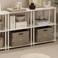 HOMLUX Turn-N-Tube 3-Tier Compact Open Storage Bookshelf in White (Set of 2), , large