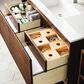 James Martin Vanities Mantova 47.3" Single Vanity in Glossy White and Brushed Nickel with 3 cm Glossy White Composite Stone Top and Rectangular Sink, , large
