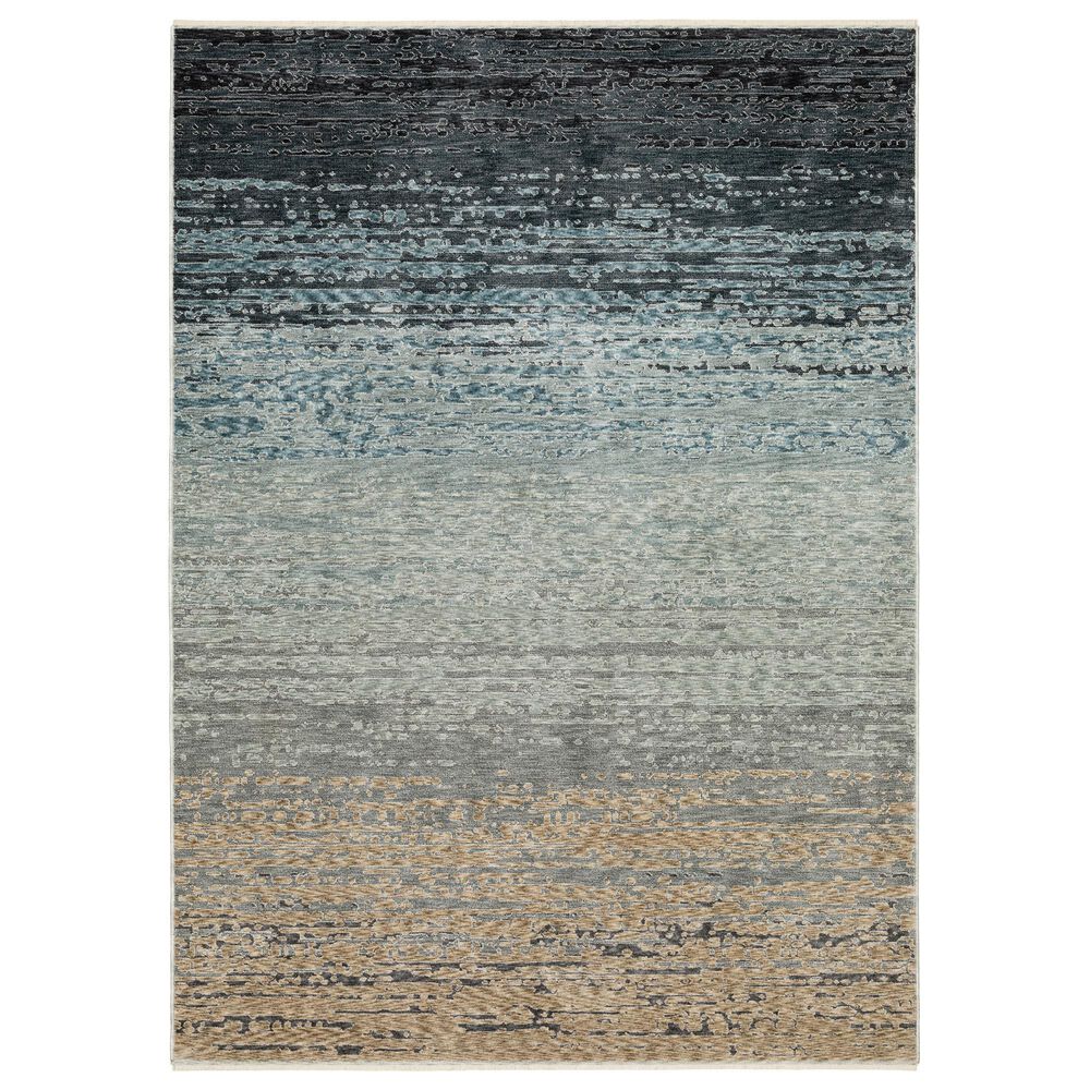 Oriental Weavers Echo Blue and Beige 6"7" x 9"6" Area Rug, , large