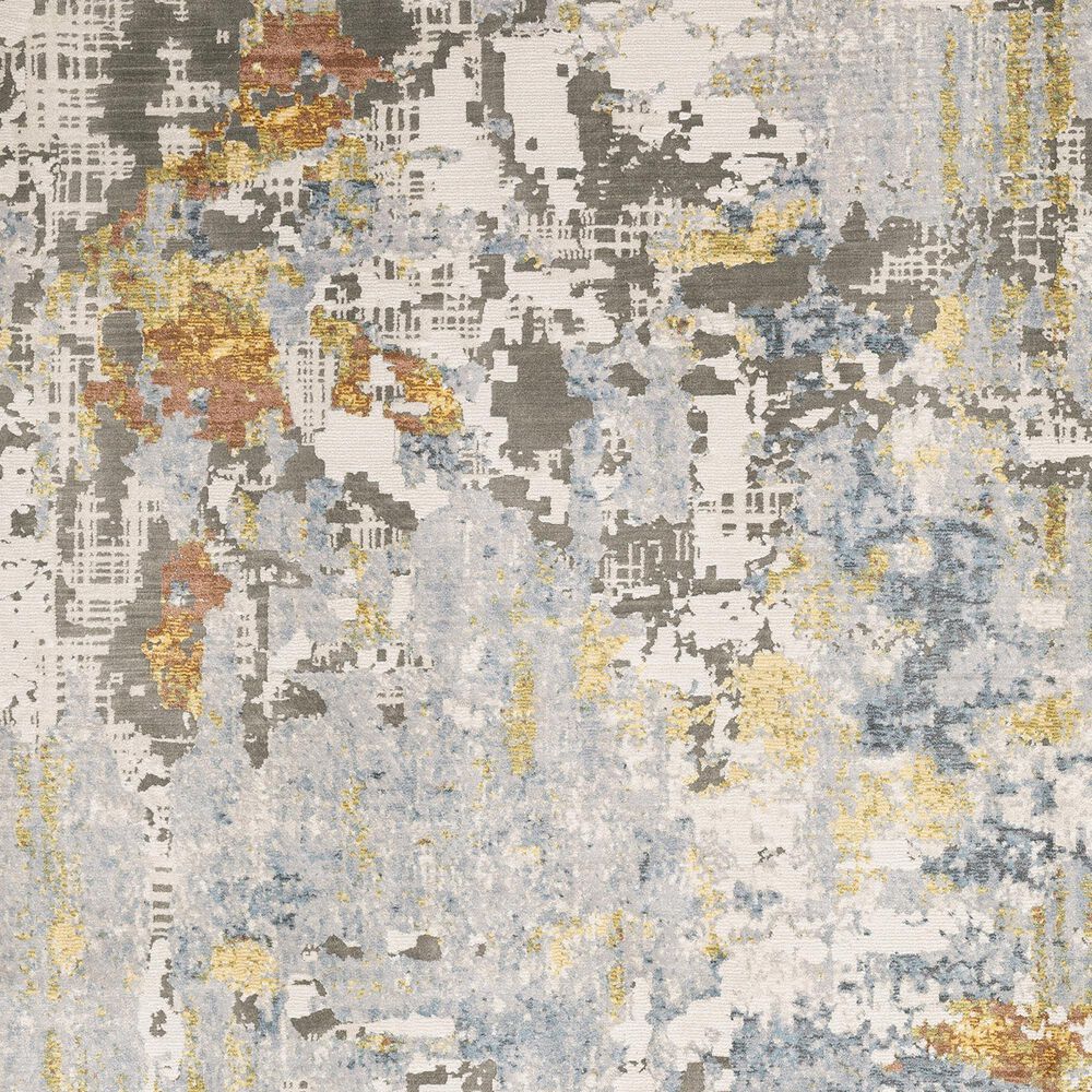 Oriental Weavers Caravan Desert Storm 3&#39;3&quot; x 5&#39; Beige and Blue Area Rug, , large