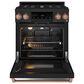 Thor Kitchen Gordon Ramsay 4.55 Cu. Ft. 30" Professional Natural Gas Range with Rose Gold Handle Kit in Black, , large