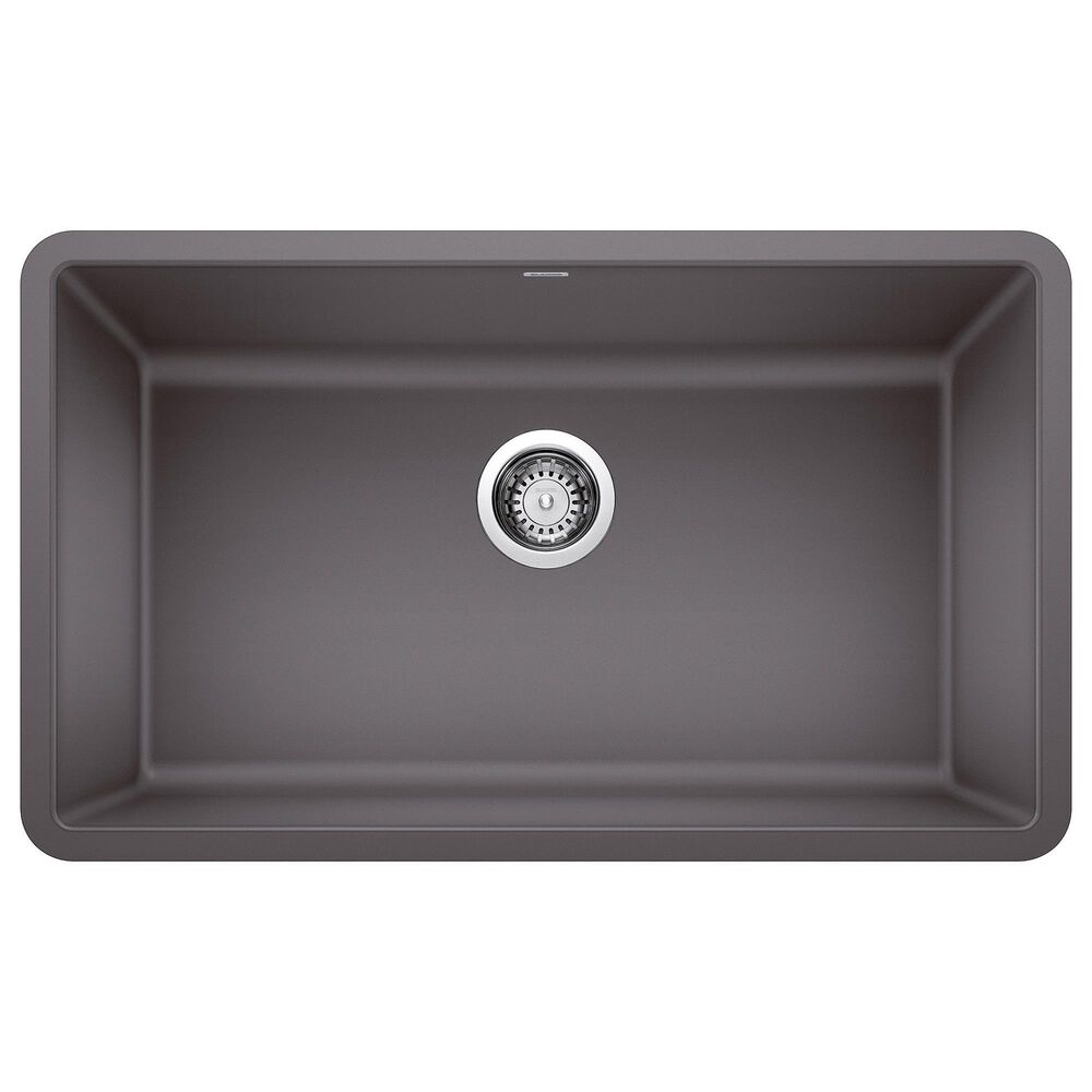 Blanco Precis 30" Single Bowl Kitchen Sink in Cinder, , large