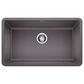 Blanco Precis 30" Single Bowl Kitchen Sink in Cinder, , large