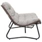 Hearth and Haven Outdoor Glider Loveseat with Cushion and Brown Wicker in Gray, , large