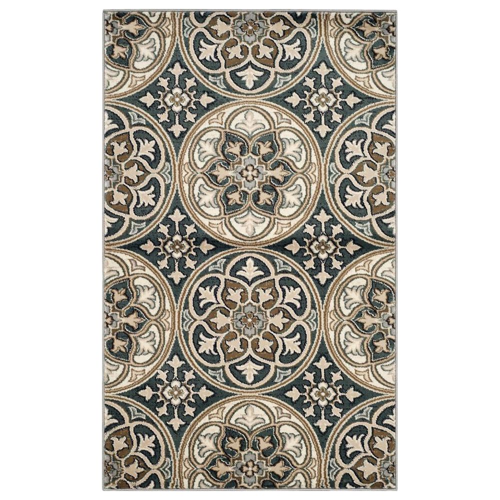 Safavieh Lyndhurst 3"3" x 5"3" Slate Blue and Beige Area Rug, , large