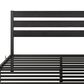 Hearth and Haven Queen Platform Bed Frame with Wood Headboard in Black, , large
