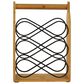 Maple and Jade 15" Rustic Wood Wine Rack in Brown and Black, , large