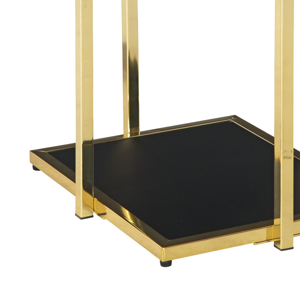 Ashley Rexwell Accent End Table with Speaker in Black and Gold, , large