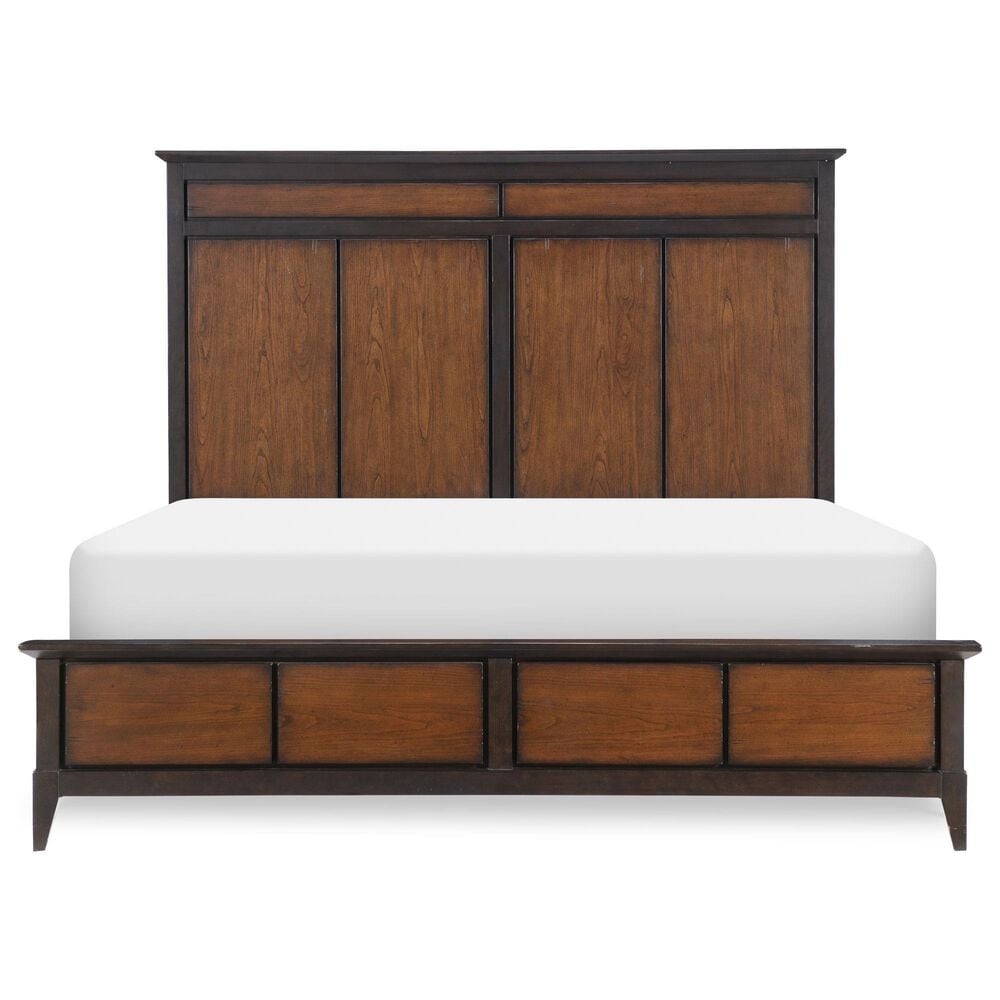 Legacy Classic Fenmore 4-Piece Queen Panel Bedroom Set in Mocha and Distressed Cherry, , large
