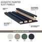 MS International Navy 9.5" x 94.5" Acoustic Wall Slat Panels, , large