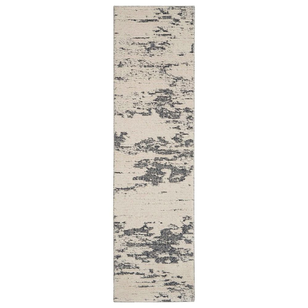 Nourison Zermatt ZER03 2"2" x 7"6" Ivory and Blue Runner, , large