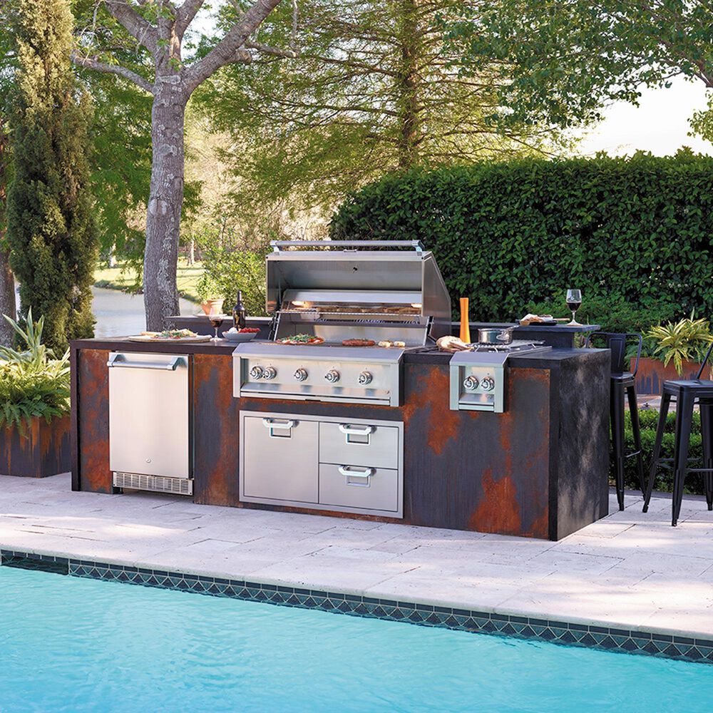 Hestan Aspire 12" Natural Gas Double Side Burner in Stainless Steel, , large