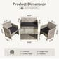 HOMLUX 4-Piece Patio Conversation Set in Black, , large