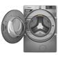 Whirlpool 4.5 Cu. Ft. Smart Front Load Washer and 7.4 Cu. Ft. Smart Electric Dryer Laundry Pair in Radiant Silver, , large