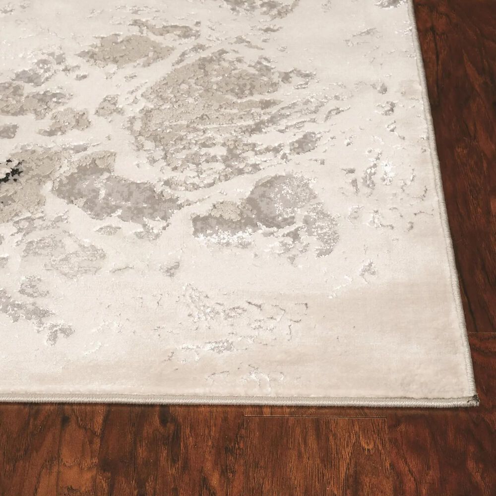 Kas Oriental Rugs Luna Nightscape 5&#39;3&quot; x 7&#39;7&quot; Silver Area Rug, , large