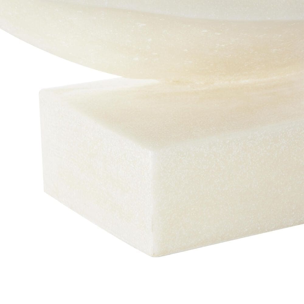 Maple and Jade 19&quot; Twisted Wave Decorative Sculpture in Matte White, , large