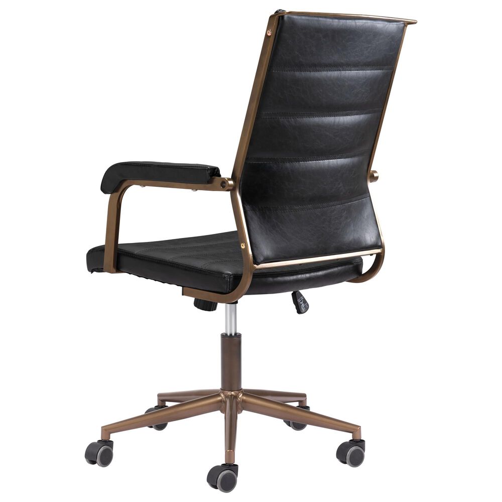 Zuo Modern Auction Office Chair in Vintage Black, , large