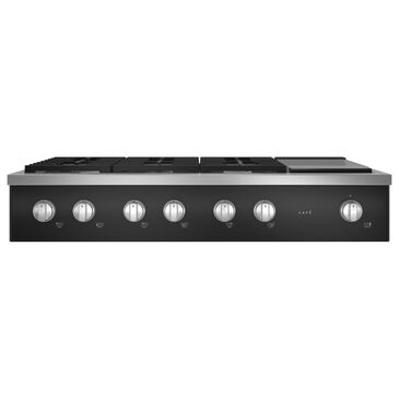 Cafe 48" Natural Gas Rangetop with Integrated Griddle in Matte Black and Brushed Stainless, , large
