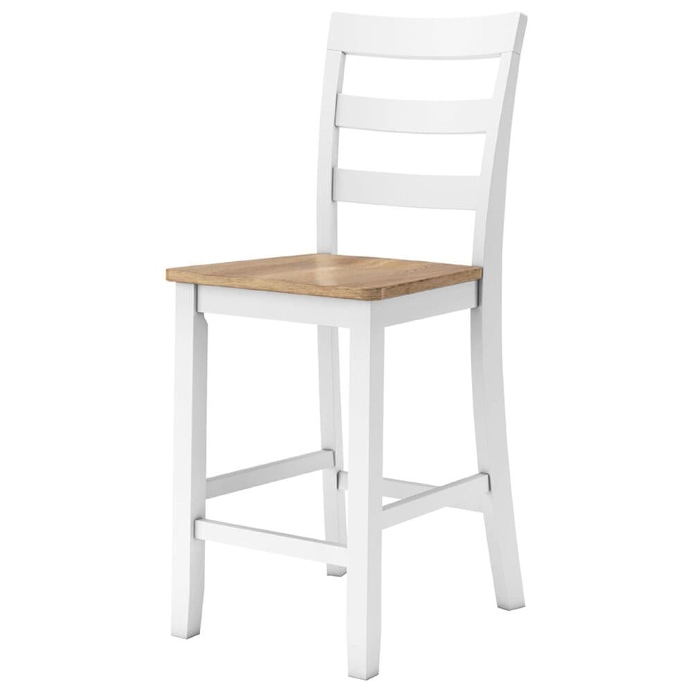 Ashley Gesthaven 3-Piece Counter Height Dining Set in Natural and White, , large