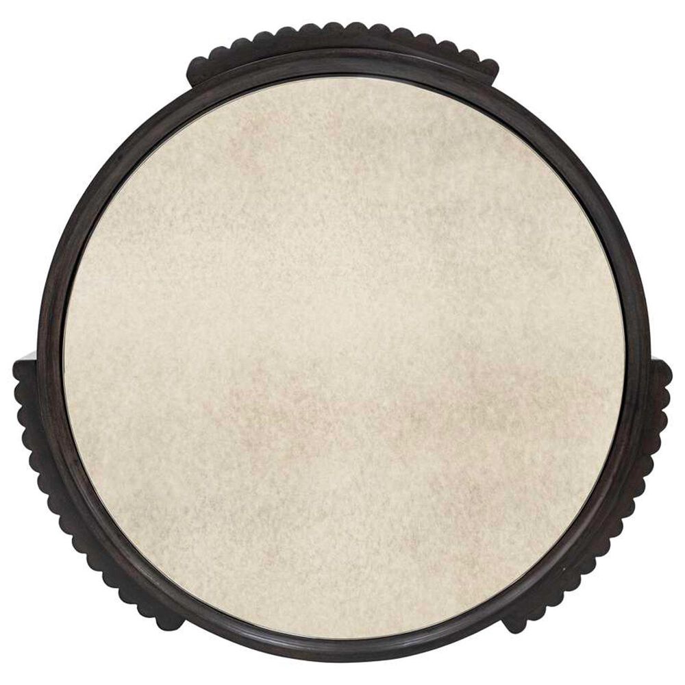 Bassett Mirror Company Rivera End Table in Charcoal Oak and Gold Tinted, , large