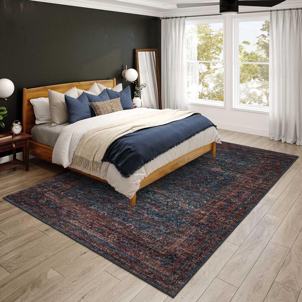 Dalyn Rug Company Jericho Traditional 9&#39; x 12&#39; Navy Indoor/Outdoor Area Rug, , large