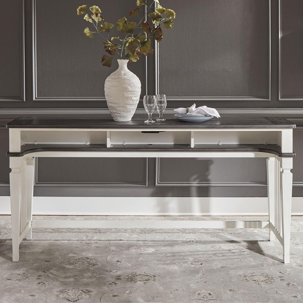 Belle Furnishings Allyson Park Console Bar Table in White, , large