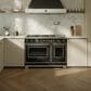 Bertazzoni Heritage Series 48" All-Gas Range with 6 Brass Burner in Nero Matte and Gold, , large