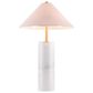 Zuo Modern Ciara Table Lamp in White Marble and Brass, , large