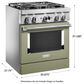 KitchenAid 4.1 Cu. Ft. Freestanding Dual Fuel Range with True Convection in Avocado Cream, , large