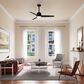 Hunter 52" Malden Matte Black Ceiling Fan with LED Light Kit and Handheld Remote, , large