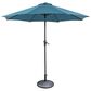 Furniture of America Dawn 9" Push Button Tilt and Crank Lift Octagon Patio Umbrella with Base in Blue, , large