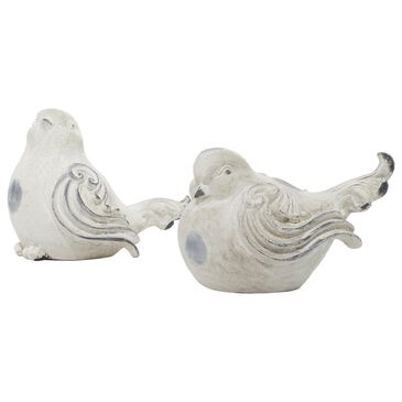 Maple and Jade Bird Sculpture in Distressed Tan (Set of 2), , large
