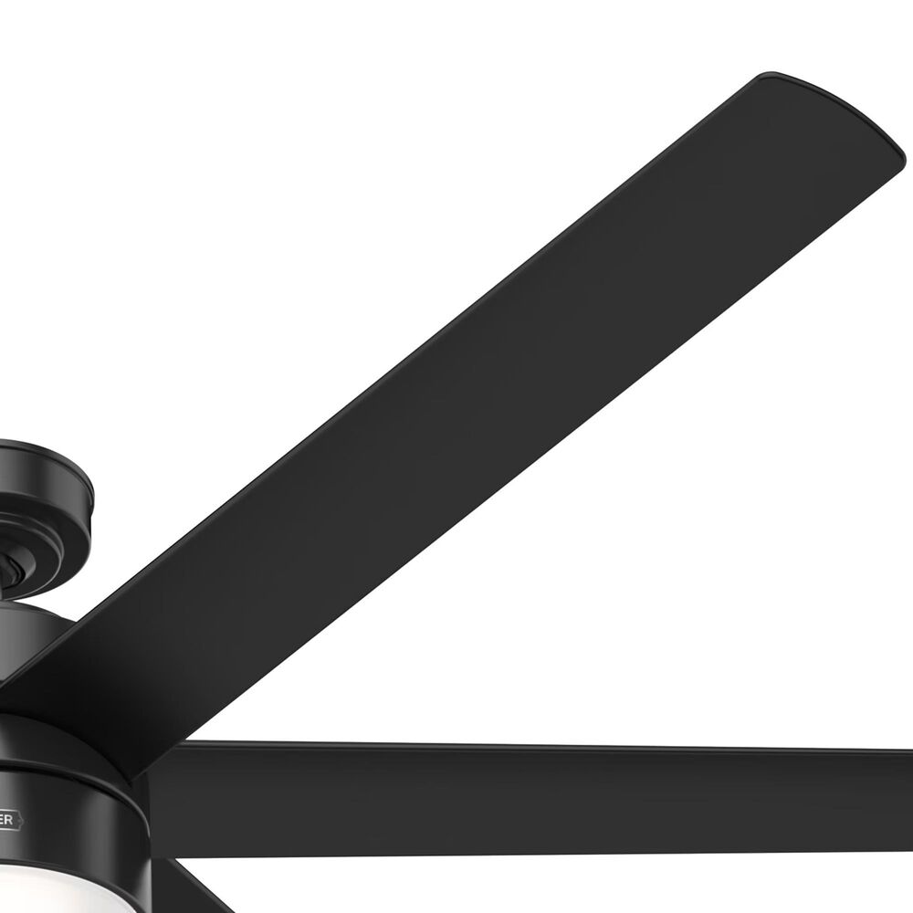 Hunter Solaria 72&quot; Outdoor Ceiling Fan with LED Light in Matte Black, , large
