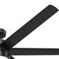 Hunter Solaria 72" Outdoor Ceiling Fan with LED Light in Matte Black, , large