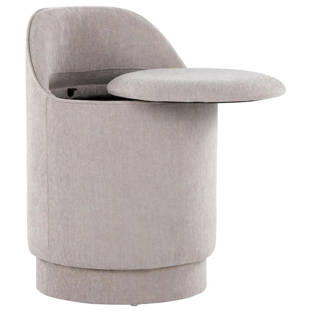 Lumisource Marla Upholstered Vanity Stool in Grey, , large