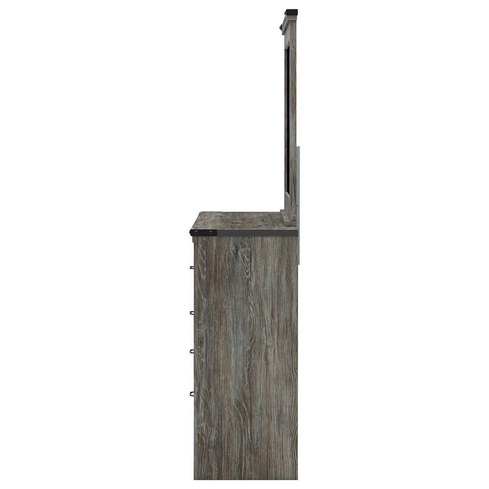 Ashley Frandern 4-Piece Twin Panel Bedroom Set in Rustic Warm Gray, , large