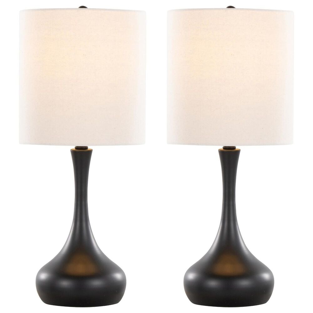 LumiSource Genie Metal Table Lamp in Matte Black (Set of 2), , large