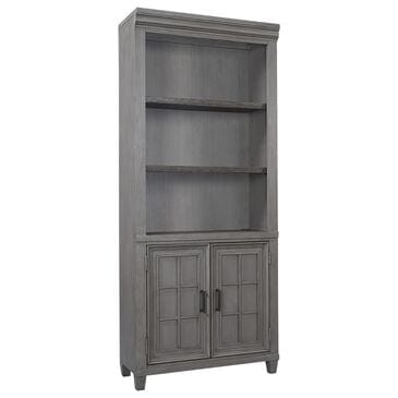 Riva Ridge Caraway Door Bookcase in Aged Slate, , large