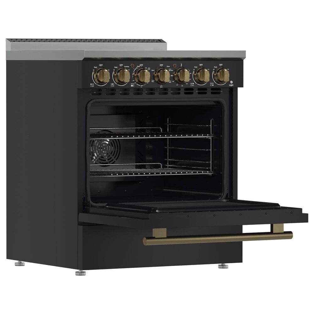 Forno Paolo 30" Freestanding Electric Range in Black, , large