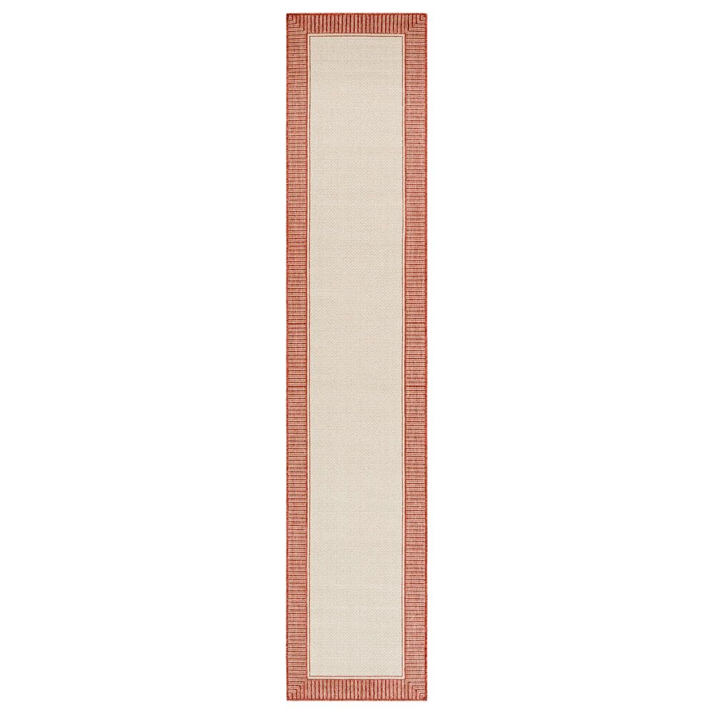 Surya Alfresco 2&#39;5&quot; x 11&#39;10&quot; Rust and Beige Indoor/Outdoor Runner, , large